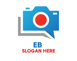 Vlog - Blue Camera Chat logo design
