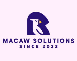 Macaw - Parrot Bird Letter B logo design
