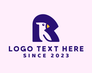 Purple - Parrot Bird Letter B logo design