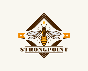  Honeycomb Wasp Bee Logo