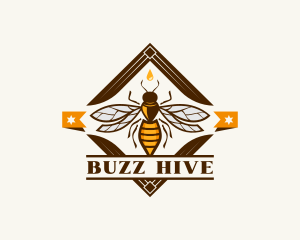  Honeycomb Wasp Bee logo design