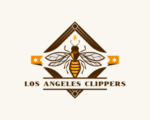 Beekeeper - Honeycomb Wasp Bee logo design
