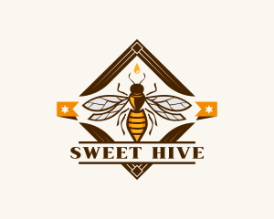 Honeycomb - Honeycomb Wasp Bee logo design