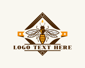  Honeycomb Wasp Bee Logo