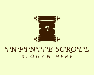 Medieval Scroll Literature logo design