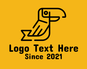 Toucan - Modern Monoline Toucan logo design