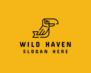 Wildlife Toucan Animal logo design