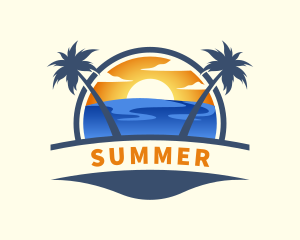 Tropical Summer Travel logo design