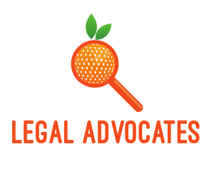 Orange Magnifying Glass Logo