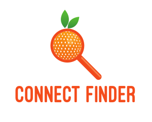 Orange Magnifying Glass logo design