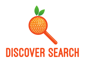 Find - Orange Magnifying Glass logo design