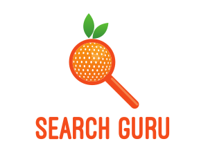 Orange Magnifying Glass logo design