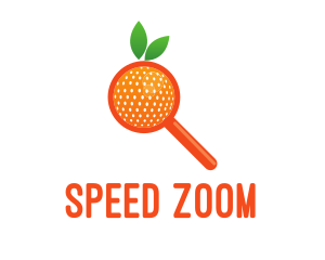 Zoom - Orange Magnifying Glass logo design