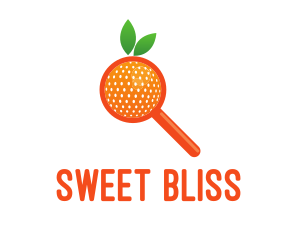 Orange Magnifying Glass logo design