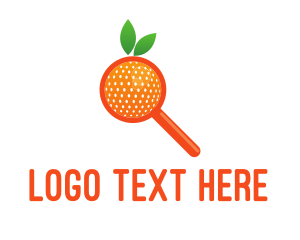 Seek - Orange Magnifying Glass logo design