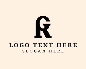 Black - Generic Business Letter GR logo design