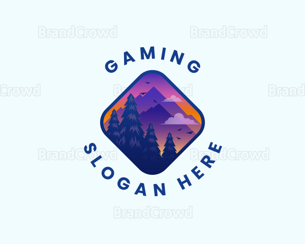 Mountain Outdoor Trekking Logo