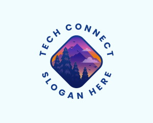 Mountain Outdoor Trekking Logo