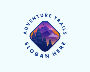 Trekking - Mountain Outdoor Trekking logo design