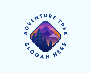 Trekking - Mountain Outdoor Trekking logo design