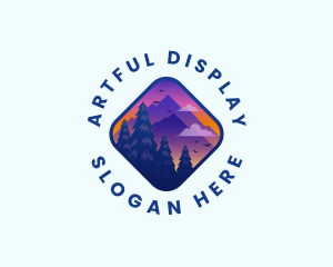 Mountain Outdoor Destination Trekking  logo design