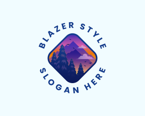 Mountain Outdoor Destination Trekking  logo design