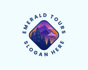 Mountain Outdoor Destination Trekking  logo design