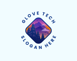 Mountain Outdoor Destination Trekking  logo design