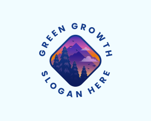 Mountain Outdoor Destination Trekking  logo design