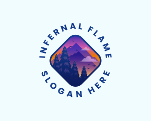 Mountain Outdoor Destination Trekking  logo design