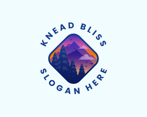 Mountain Outdoor Destination Trekking  logo design