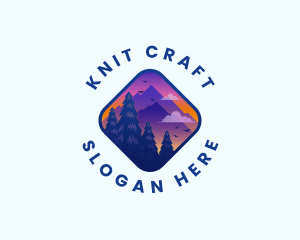 Mountain Outdoor Destination Trekking  logo design