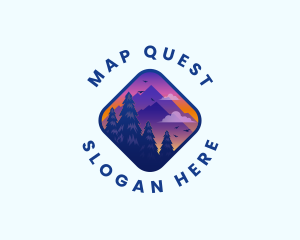 Mountain Outdoor Destination Trekking  logo design