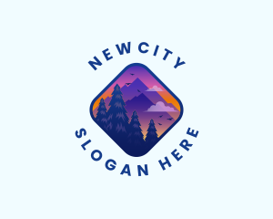 Mountain Outdoor Destination Trekking  logo design