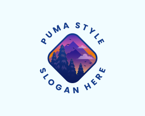 Mountain Outdoor Destination Trekking  logo design