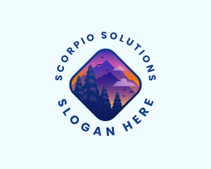 Mountain Outdoor Destination Trekking  logo design