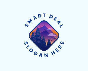 Mountain Outdoor Destination Trekking  logo design