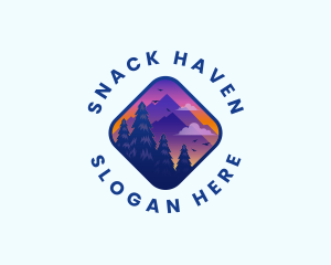 Mountain Outdoor Destination Trekking  logo design