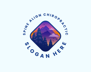 Mountain Outdoor Destination Trekking  logo design