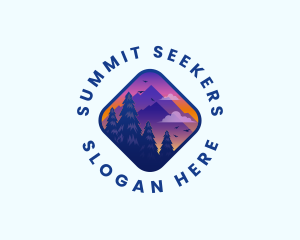 Mountaineering - Mountain Outdoor Destination Trekking logo design
