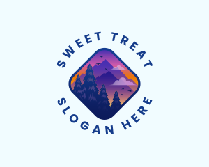 Mountain Outdoor Destination Trekking  logo design