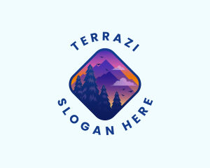 Mountain Outdoor Destination Trekking  logo design