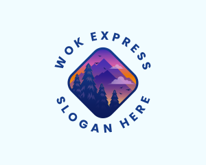 Mountain Outdoor Destination Trekking  logo design