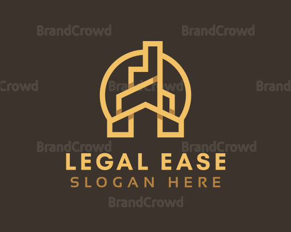 Gold Real Estate House Logo
