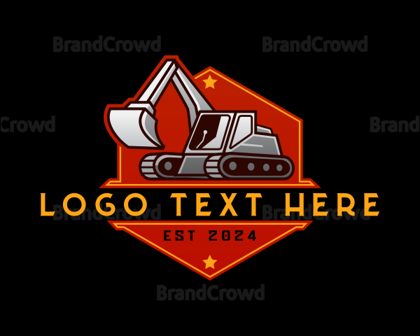 Industrial Backhoe Digger Logo