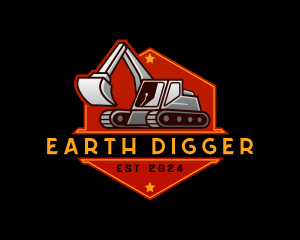 Digger - Industrial Backhoe Digger logo design