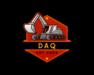 Backhoe - Industrial Backhoe Digger logo design