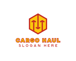 Hexagon Logistics Arrow logo design