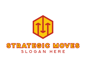 Hexagon Logistics Arrow logo design