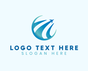 Forwarding - Plane Airline Swoosh logo design